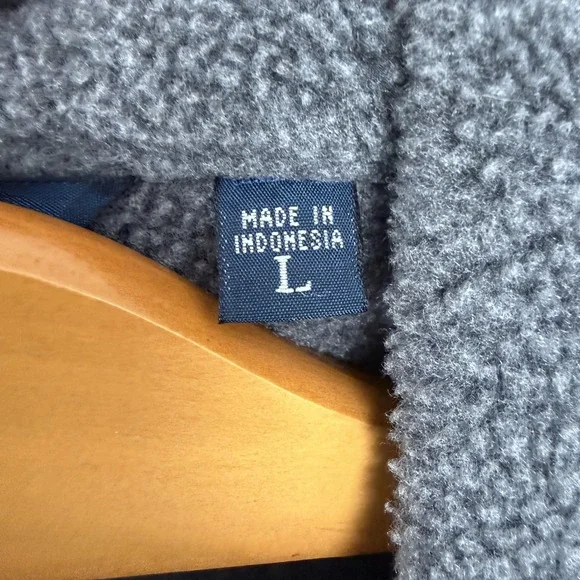 Vintage Polo Ralph Lauren Jacket Mens Large Gray Polartec Fleece Bomber Full Zip - Picture 5 of 15